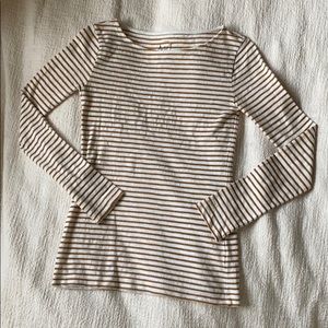 J.Crew Factory Metallic Gold Striped Top Size XXS
